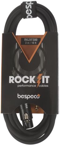 BESPECO ROCKIT Microphone Cable Jack - XLR F 3 m