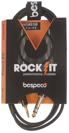 BESPECO ROCKIT Stereo Cable Jack 3,5 TRS - Jack TRS 1,5 m
