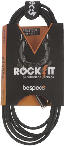 BESPECO ROCKIT Stereo Cable Jack 3,5 TRS M - Jack 3,5 TRS F 3 m