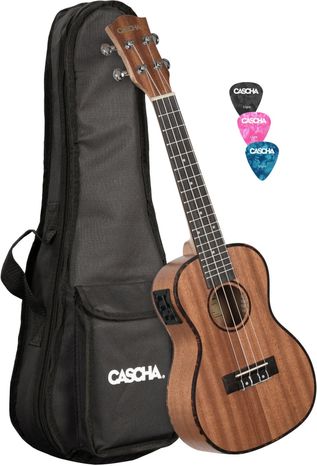 Cascha HH2035E Koncertné ukulele Natural