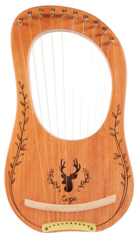 CEGA Lyre Harp 10 Strings Natural