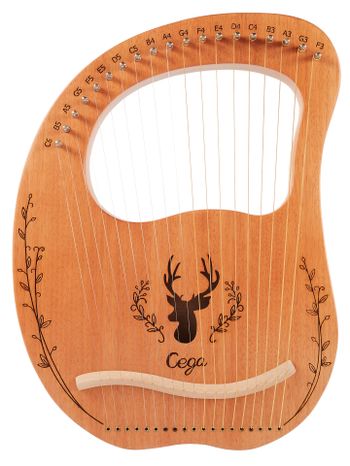 CEGA Lyre Harp 19 Strings Natural