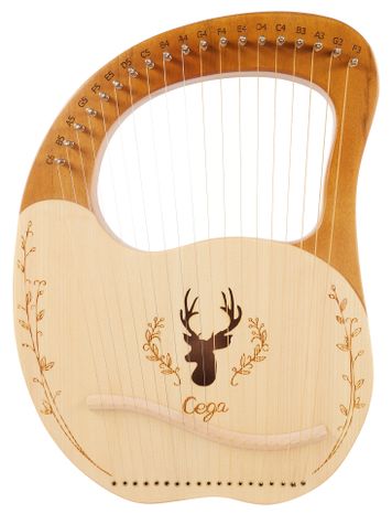CEGA Lyre Harp 19 Strings White