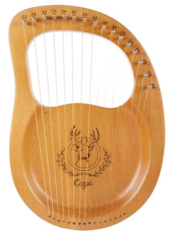 CEGA Lyre Harp Rounded 16 Strings Natural