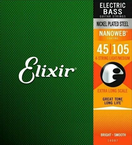 Elixir Bass 14087 NANOWEB Medium/Extra Long Scale