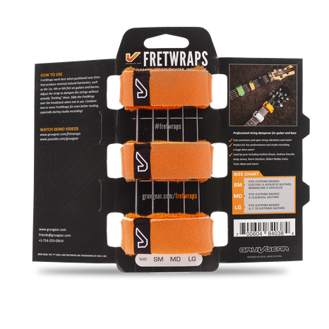 GRUVGEAR FretWraps Flare Orange Small - 3 Pack