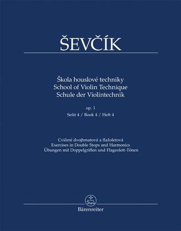 KN Otakar Ševčík - Škola houslové techniky op. 1, sešit 4, Cvičení dvojhmatová a flažoletová