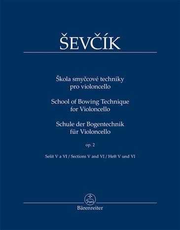 KN Škola smyčcové techniky pro violoncello op. 2, sešit V a VI - Otakar Ševčík