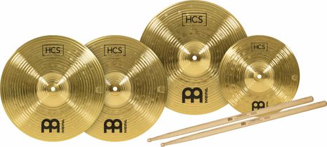 Meinl HCS1314+10S Cymbals HCS Bonus Pack 10/13/14 + 5A Sticks Činelová sada