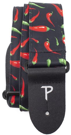 PERRI&apos;S LEATHERS 7644 Design Fabric Strap Red Peppers