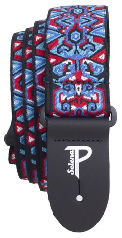 PERRI&apos;S LEATHERS 7650 Hope Collection Geometric Red & Blue