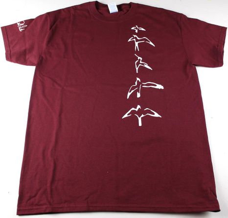 PRS Maroon Birds T-Shirt L