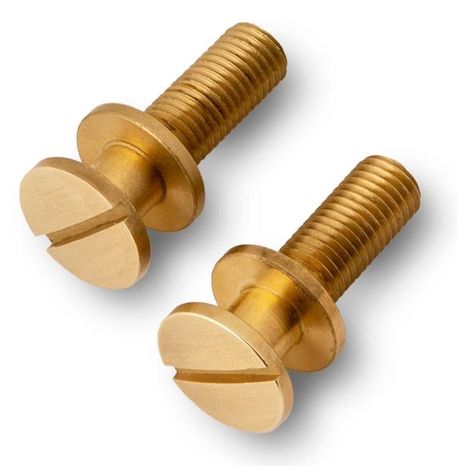 PRS Stoptail Studs (Metric) - Unplated Polished Brass