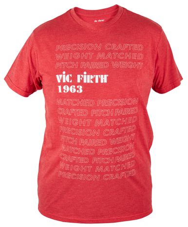 VIC FIRTH 1963 Red Graphic Tee S